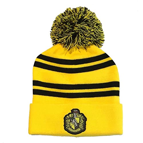 Harry Potter Unisex Beanie Pom-House Hufflepuff One Size Kappe, Mehrfarbig von Harry Potter