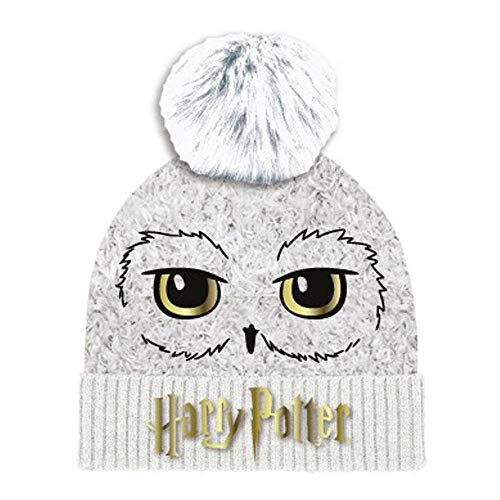 Harry Potter Unisex Hedwig Beanie-Mütze, Weiß, Einheitsgröße von Harry Potter