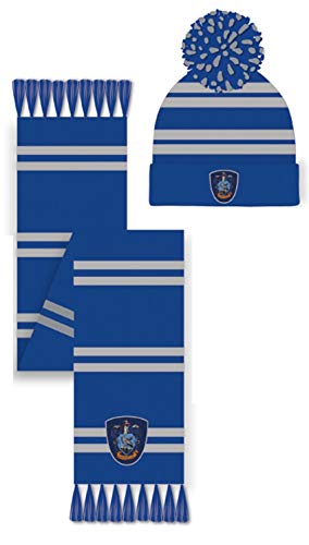 Harry Potter Unisex Ravenclaw Hat & Scarf Winter-Zubehör-Set, blau, Einheitsgröße von Harry Potter