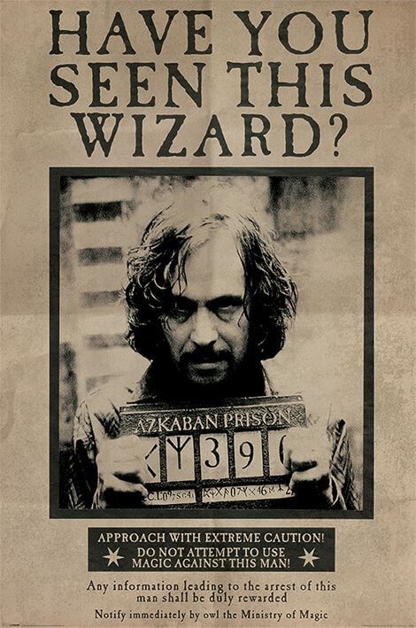 Harry Potter Wanted Sirius Black Poster multicolor von Harry Potter
