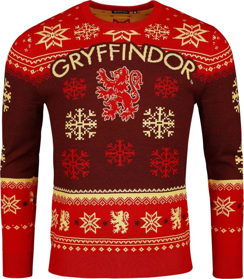Harry Potter Weihnachtspullover - Gryffindor - S bis XXL - für Männer - Größe S - multicolor  - Lizenzierter Fanartikel von Harry Potter