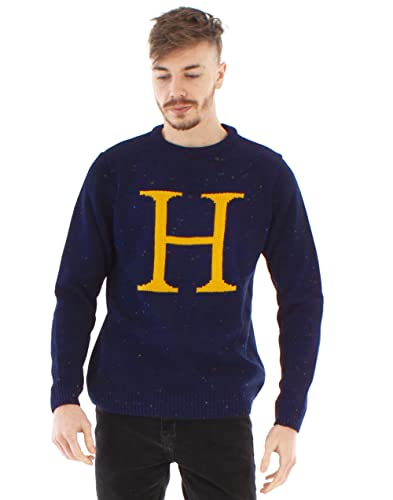 Harry Potter Weihnachtspullover Harry Letter H Gestrickter Unisex Blue Sweater von Harry Potter