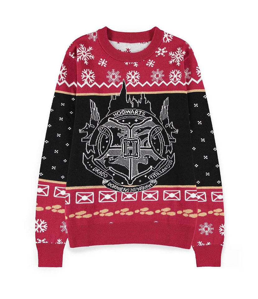 Harry Potter Weihnachtspullover Hogwarts Crest Christmas Sweater Strickpullover von Harry Potter