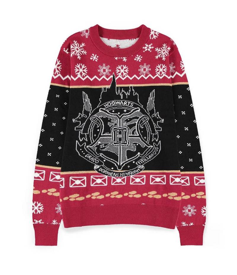 Harry Potter Weihnachtspullover Hogwarts Crest Christmas Sweater Strickpullover von Harry Potter