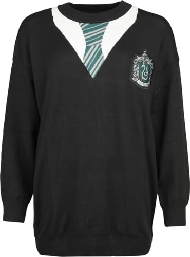 Harry Potter Slytherin Frauen Strickpullover schwarz S von Harry Potter