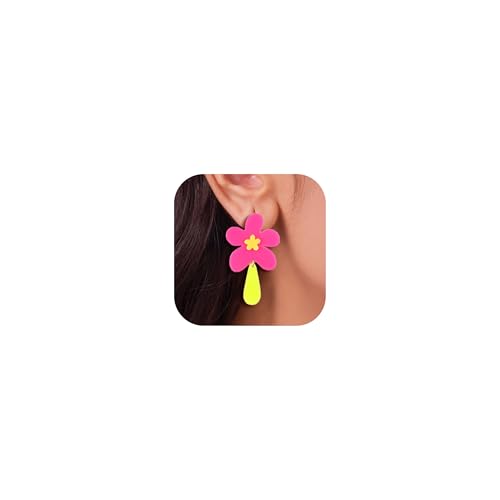 80er-Jahre Outfits für Damen, Neon-Ohrringe für Damen, 80er-Jahreohrring, bunte Blumen-Ohrringe, baumelnd, 90er-Jahre-Party-Zubehör, Zink, Kein Edelstein 80er-Jahre Outfits für Damen, Neon-Ohrringe für Damen, 80er-Jahreohrring, bunte Blumen-Ohrringe, baumelnd, 90er-Jahre-Party-Zubehör, Zink, Kein Edelstein von Harry and Henry