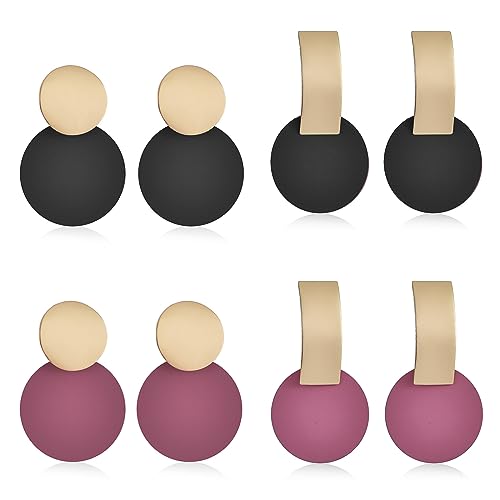 Geometrische Statement-Ohrringe, rechteckig, quadratisch, oval, für Damen, geometrische Statement-Ohrringe, 4 Paar, Acryl Geometrische Statement-Ohrringe, rechteckig, quadratisch, oval, für Damen, geometrische Statement-Ohrringe, 4 Paar, Acryl von Harry and Henry