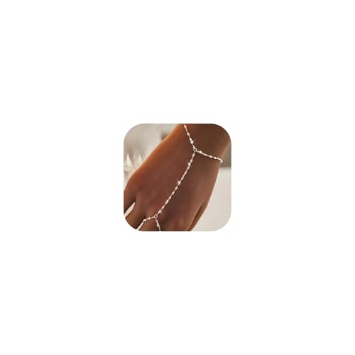 Handketten-Armband für Damen, zierliche Gold-Armbänder, Ringarmband, Handkette, Handschmuck, Geschenke für Frauen, trendig 2025, Legierung, Kein Edelstein von Harry and Henry