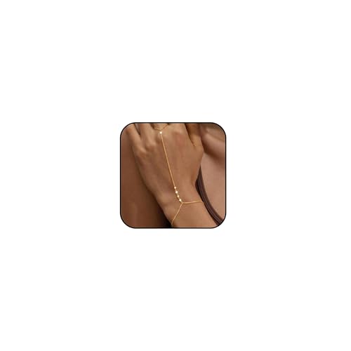 Handketten-Armband für Damen, zierliche Gold-Armbänder, Ringarmband, Handkette, Handschmuck, Geschenke für Frauen, trendig 2025, Metall, Kein Edelstein Handketten-Armband für Damen, zierliche Gold-Armbänder, Ringarmband, Handkette, Handschmuck, Geschenke für Frauen, trendig 2025, Metall, Kein Edelstein von Harry and Henry