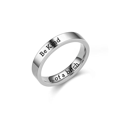 Harry and Henry Be Kind of A Bitch Ring Be Kind Ring Be Kind...of A Bitch Ring Schmuck Lustige Ringe für Frauen Glaube Ring Inspirierender Schmuck, Metall, Kein Edelstein Harry and Henry Be Kind of A Bitch Ring Be Kind Ring Be Kind...of A Bitch Ring Schmuck Lustige Ringe für Frauen Glaube Ring Inspirierender Schmuck, Metall, Kein Edelstein von Harry and Henry