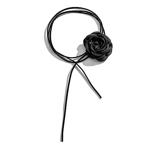 Harry and Henry Blumen-Choker-Halskette, schwarze Choker-Halskette für Frauen, Rosen-Halsband, rote Blumen-Choker-Halskette, Rosen-Kragen, Hochzeits-Halskette für Damen, Messing, Kein Edelstein Harry and Henry Blumen-Choker-Halskette, schwarze Choker-Halskette für Frauen, Rosen-Halsband, rote Blumen-Choker-Halskette, Rosen-Kragen, Hochzeits-Halskette für Damen, Messing, Kein Edelstein von Harry and Henry