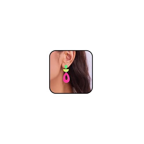 Neon-Ohrringe für Damen, 80er-Jahre-Stil, bunte Tropfen-Ohrringe, baumelnde 90er-Jahre Ohrringe für Damen, 80er-Jahre-Kostüm, Halloween-Party-Zubehör, Zink, Kein Edelstein Neon-Ohrringe für Damen, 80er-Jahre-Stil, bunte Tropfen-Ohrringe, baumelnde 90er-Jahre Ohrringe für Damen, 80er-Jahre-Kostüm, Halloween-Party-Zubehör, Zink, Kein Edelstein von Harry and Henry