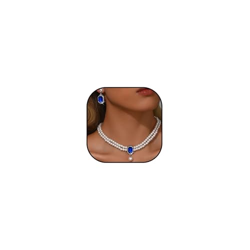 Perlenkette und Ohrringe Set für Damen, zierlicher weißer Perlenschmuck, Geschenk-Set, Strass-Akzent, eleganter Schmuck, Metall, Kein edelstein Perlenkette und Ohrringe Set für Damen, zierlicher weißer Perlenschmuck, Geschenk-Set, Strass-Akzent, eleganter Schmuck, Metall, Kein edelstein von Harry and Henry