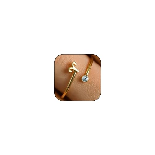 Sternzeichen-Geburtsstein-Ringe für Damen, läuft nicht an, trendig, stapelbar, zierlich, verstellbar, Zirkonia-Ring für Geburtstagsgeschenke, Schmuck, Metall, Kein Edelstein Sternzeichen-Geburtsstein-Ringe für Damen, läuft nicht an, trendig, stapelbar, zierlich, verstellbar, Zirkonia-Ring für Geburtstagsgeschenke, Schmuck, Metall, Kein Edelstein von Harry and Henry