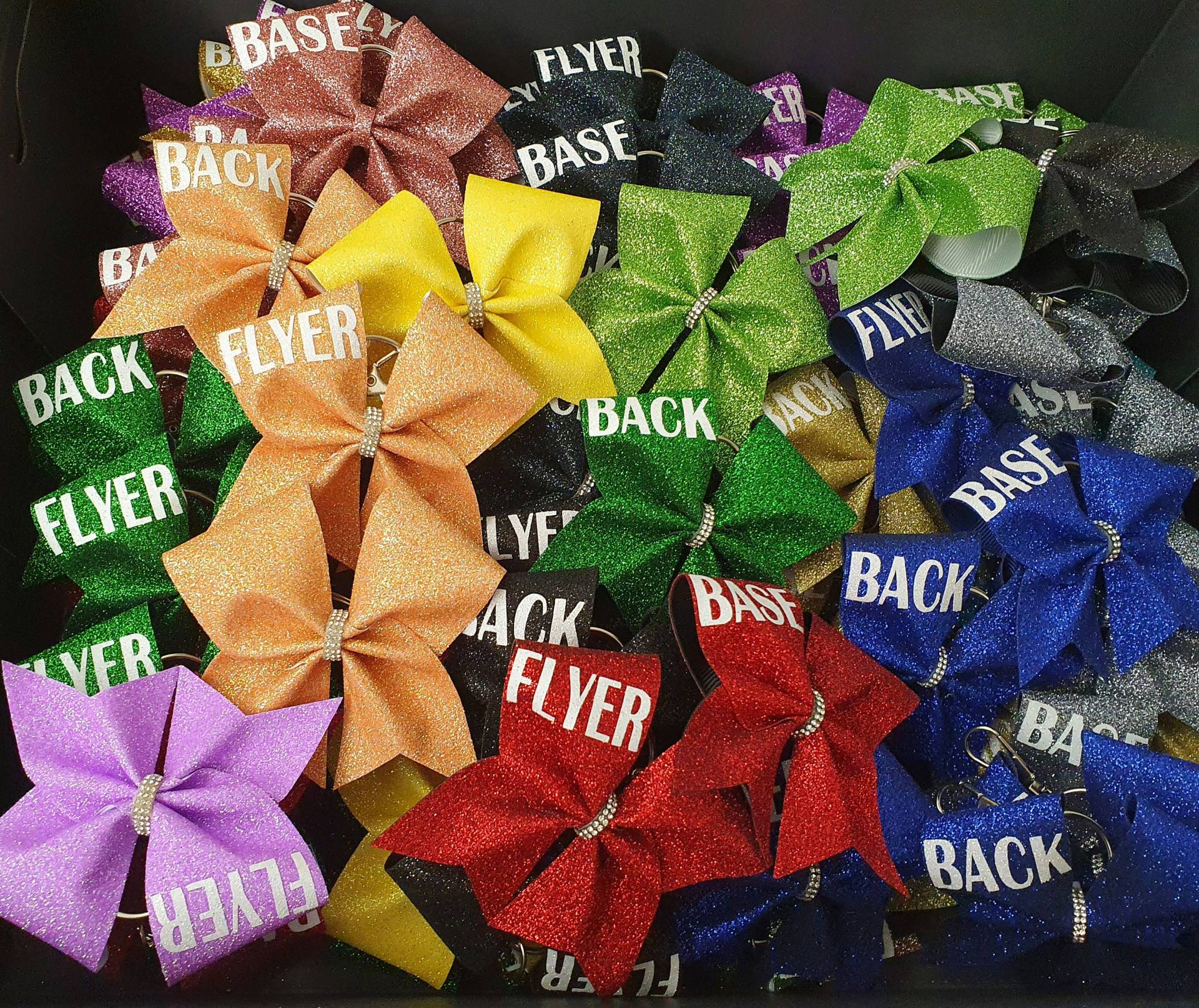 Glitzer Cheer Bow Schlüsselanhänger, Schlüsselanhänger Mit Beschriftung Oder Ohne Glitzer Cheer Bow Schlüsselanhänger, Schlüsselanhänger Mit Beschriftung Oder Ohne von HarryPlotterNord