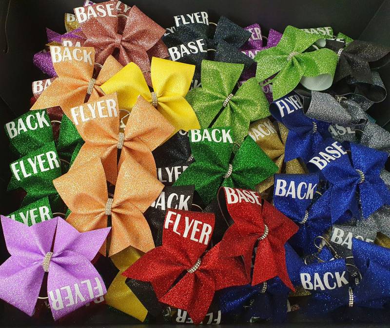 Glitzer Cheer Bow Schlüsselanhänger, Schlüsselanhänger Mit Beschriftung Oder Ohne Glitzer Cheer Bow Schlüsselanhänger, Schlüsselanhänger Mit Beschriftung Oder Ohne von HarryPlotterNord