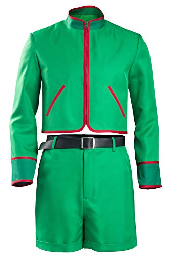Harrypetter Gon Freecss Cosplay Kostüm Herren Halloween Karneval Jäger Langarm Jacke Shorts Komplettset Grün, grün, X-Small von Taeyue