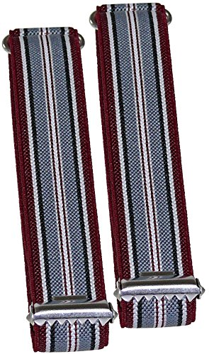 Harrys-Collection Herren Ärmelhalter 1 Paar gestreift in verschiedenen Farben individuell einstellbar, Größen:Einheitsgröße, Farben:rot von Harrys-Collection