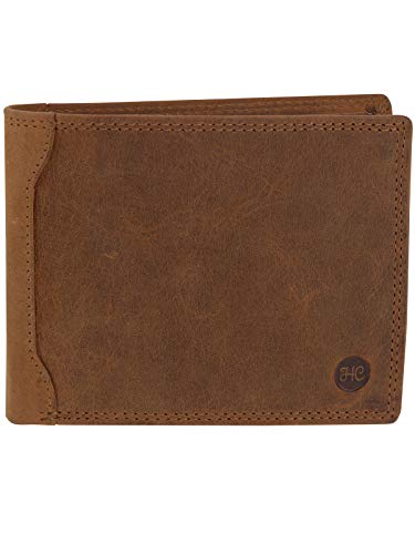 Harrys-Collection HC Herren Geldbörse Quer aus Büffel Leder RFID Schutz Vintage, Farben:Cognac von Harrys-Collection