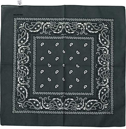 Harrys-Collection Unisex Bandana Bindetuch 100% Baumwolle (1 er 6 er oder 12 er Pack), Farbe:dunkelgrau von Harrys-Collection