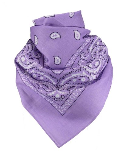 Harrys-Collection Unisex Bandana Bindetuch 100% Baumwolle (1 er 6 er oder 12 er Pack), Farbe:flieder von Harrys-Collection