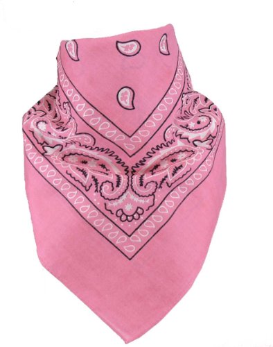 Harrys-Collection Unisex Bandana Bindetuch 100% Baumwolle (1 er 6 er oder 12 er Pack), Farbe:rosa von Harrys-Collection