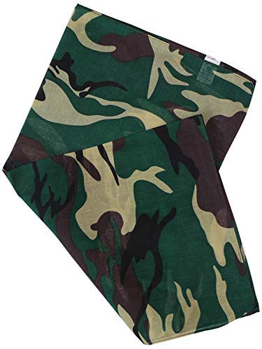 Harrys-Collection Unisex Bandana Bindetuch 100% Baumwolle (1 er 6 er oder 12 er Pack), Farbe:woodland von Harrys-Collection