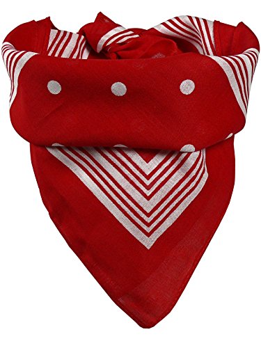 Harrys-Collection Bandana mit Punkten in reiner Baumwolle!, Farben:rot von Harrys-Collection