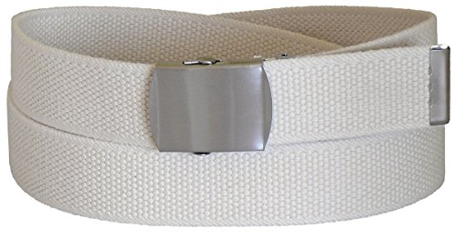 Harrys-Collection Damen + Herren Elastischer Stoffgürtel in 35mm Breite!, Farben:creme von Harrys-Collection