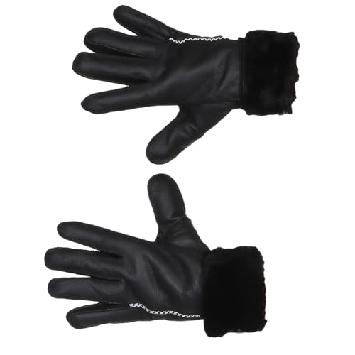 Harrys-Collection Damen Handschuh aus echtem Lammfell, Farben:Nappa schwarz, Handschuhgröße:L von Harrys-Collection