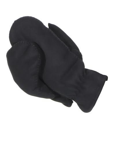 Harrys-Collection Damen Handschuhe Fäustlinge aus Lammfell mit Gummizug, Farben:schwarz, Handschuhgröße:S/M von Harrys-Collection