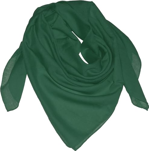 Harrys-Collection Damen Herren Baumwolltuch in vielen Farben 100 x 100 cm, Größen:Einheitsgröße, Farben:grün von Harrys-Collection