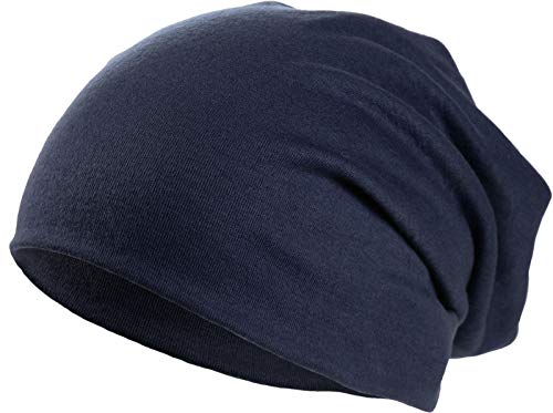 Harrys-Collection Damen Herren Beanie in 15 Farben, Kopfgröße:Einheitsgröße, Farben:Marine von Harrys-Collection