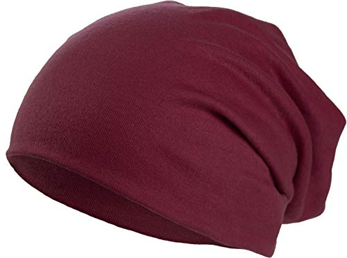 Harrys-Collection Damen Herren Beanie in 15 Farben, Kopfgröße:Einheitsgröße, Farben:bordaux von Harrys-Collection