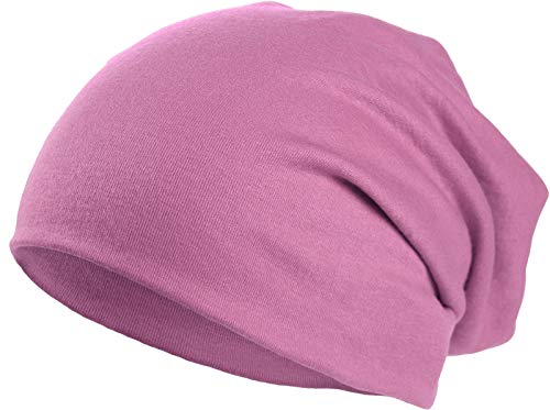 Harrys-Collection Damen Herren Beanie in 15 Farben, Kopfgröße:Einheitsgröße, Farben:Altrose von Harrys-Collection