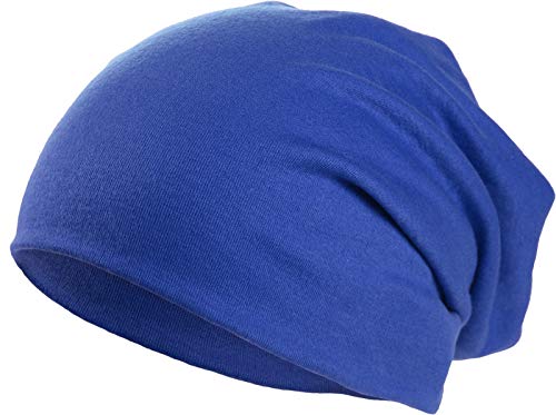 Harrys-Collection Damen Herren Beanie in 15 Farben, Kopfgröße:Einheitsgröße, Farben:Royalblau von Harrys-Collection