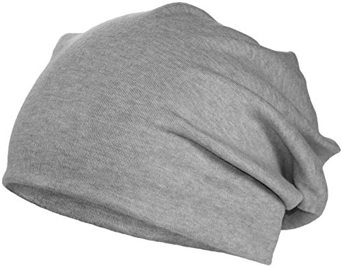 Harrys-Collection Damen Herren Beanie in 15 Farben, Kopfgröße:Einheitsgröße, Farben:hellgrau von Harrys-Collection