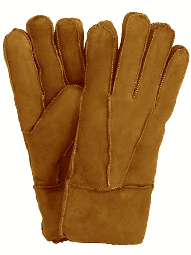 Harrys-Collection Damen Herren Handschuh aus Echtem Lammfell, Farben:Haselnuss, Handschuhgröße:XL von Harrys-Collection