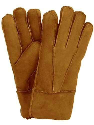 Harrys-Collection Damen Herren Handschuh aus Echtem Lammfell, Farben:Haselnuss, Handschuhgröße:XXL von Harrys-Collection