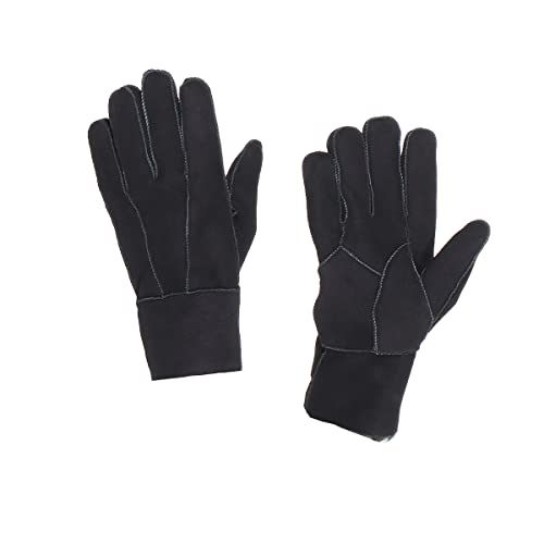 Harrys-Collection Damen Herren Handschuh aus Echtem Lammfell, Farben:dunkelgrau, Handschuhgröße:XXL von Harrys-Collection