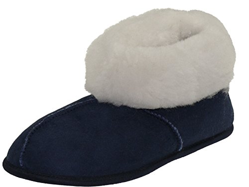 Harrys-Collection Damen Herren Hausschuhe aus Lammfell in 5 Farben, Farben:Marine, Schuhgröße:41 Harrys-Collection Damen Herren Hausschuhe aus Lammfell in 5 Farben, Farben:Marine, Schuhgröße:41 von Harrys-Collection