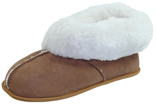 Harrys-Collection Damen Herren Hausschuhe aus Lammfell in 5 Farben, Farben:braun, Schuhgröße:41 Harrys-Collection Damen Herren Hausschuhe aus Lammfell in 5 Farben, Farben:braun, Schuhgröße:41 von Harrys-Collection