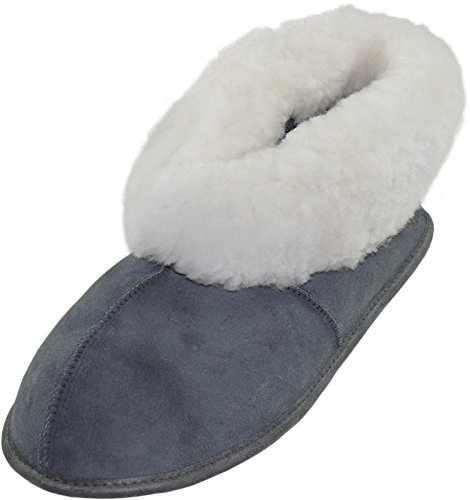 Harrys-Collection Damen Herren Hausschuhe aus Lammfell in 5 Farben, Farben:grau, Schuhgröße:39 Harrys-Collection Damen Herren Hausschuhe aus Lammfell in 5 Farben, Farben:grau, Schuhgröße:39 von Harrys-Collection