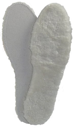 Harrys-Collection Damen Herren Sehr dicke Sohle aus echtem Lammfell, Weiß, 38 EU von Harrys-Collection