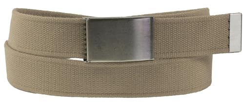 Harrys-Collection Damen Herren Stoff Gürtel 40 mm Breite starkes Band 2 Größen! 7 Farben, Bundweite:Bundweite 105 = Gesamtlänge 119, Farben:sand von Harrys-Collection