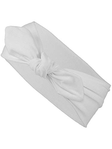 Harrys-Collection Damen Mädchen Haarband Schleife 10 Unifarben, Kopfgröße:Einheitsgröße, Farben:weiss von Harrys-Collection