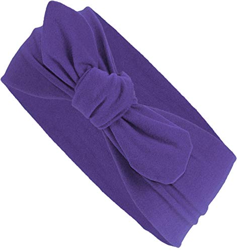 Harrys-Collection Damen Mädchen Haarband Schleife 10 Unifarben, Kopfgröße:Einheitsgröße, Farben:lila von Harrys-Collection