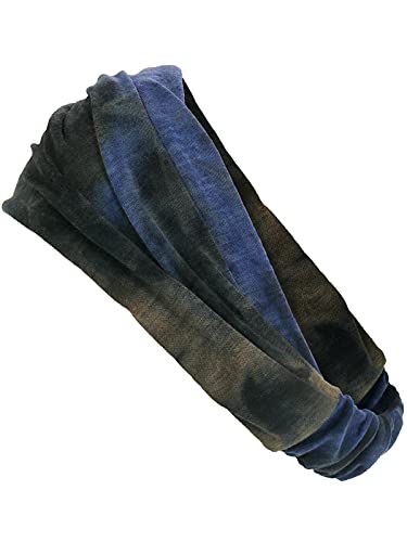 Harrys-Collection Damen Mädchen Haarband in 18 Unifarben, Kopfgröße:Einheitsgröße, Farben:Batik Marine von Harrys-Collection