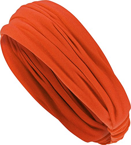 Harrys-Collection Damen Mädchen Haarband in 18 Unifarben, Kopfgröße:Einheitsgröße, Farben:orange von Harrys-Collection