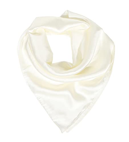 Harrys-Collection Damen Schal/Halstuch in vielen Farben 64 X 64 cm, Größen:Einheitsgröße, Farben:creme von Harrys-Collection